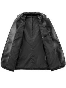 Men's Faux Leather Jacket, Blazer Outerwear