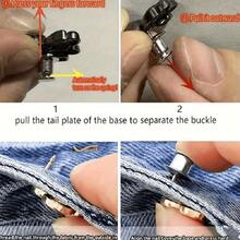 1 peça de alta qualidade borboleta cintura apertador fivela calças pinos colarinho botões broche pinos para mulheres moda destacável clipe de calça para jeans, saias, calças bolsa acessórios para menina estudante mulheres