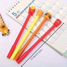 24 Creative Soft Rubber French Fries Burger Gel Pens - 0.5mm Black Replacement Core, Quick-Drying Medium Pen Tip, Fun Food-Themed Design For Office, School And Study Supplies - Perfect Birthday Gift, Office Supplies/Fun Design/Durable Plastic, Cute Pen