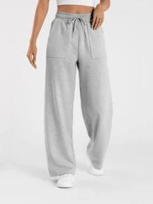 Women's Sweatpants With Pockets, Elegant, Casual, Comfortable - 混合灰色 - 查看 1