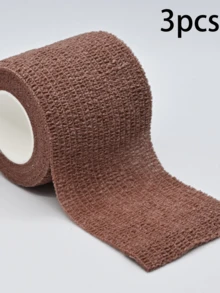 3 Rolls Self-Adhesive Elastic Bandage - Elastic Sports Tape, Available In Multiple Colors And Sizes, Suitable For Wrist, Ankle, Finger And Toe Support, Ideal Fitness Accessory For Sports And Outdoor Activities, Can Be Used With Nude Sports Tape And Medical Gauze For Secure Fixation And Injury Prevention.