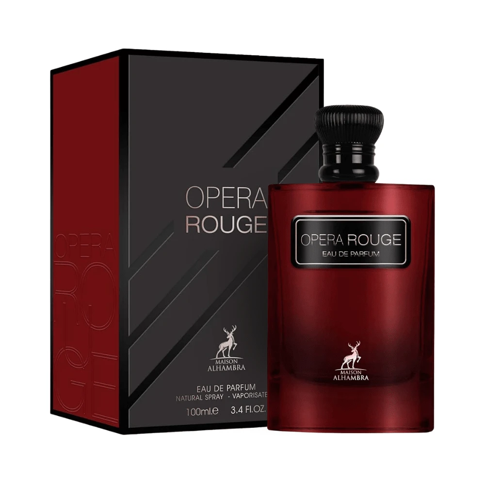 Maison Opera Rouge Eau De Parfum 3.4oz / 100ml Unisex Sweet & Sophisticated Perfume With Cherry, Jasmine, Vanilla, Coffee & Patchouli – Modern Signature Fragrance - Floral & Fruity - View 1