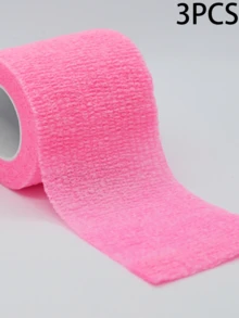 3 Rolls Self-Adhesive Elastic Bandage - Elastic Sports Tape, Available In Multiple Colors And Sizes, Suitable For Wrist, Ankle, Finger And Toe Support, Ideal Fitness Accessory For Sports And Outdoor Activities, Can Be Used With Nude Sports Tape And Medical Gauze For Secure Fixation And Injury Prevention.