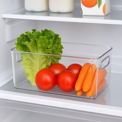 Caixa Organizadora Multiuso De Acrílico Cesto Alça Dourada ou Prata