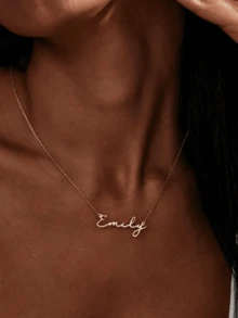 1 chiếc vòng cổ tên đơn giản tùy chỉnh, vòng cổ tên cá nhân mạ vàng 18K, quà tặng trang sức tên tùy chỉnh cho Ngày của Mẹ, sinh nhật gia đình, Giáng sinh, ngày lễ tình nhân - Nhiều màu 2 - Xem 7