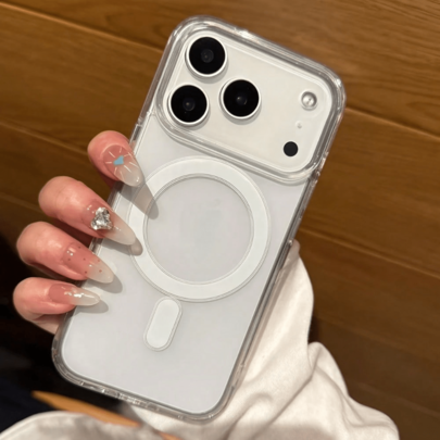 Superior Transparent Magnetic Protective Case For IPhone 17/17 Pro/17 Pro Max, Anti-Drop All-Inclusive Design, Fashionable And Simple Style