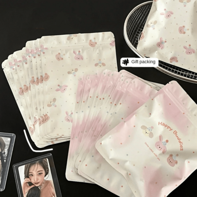 20Pcs Cute Bear Biscuits Candy Bags, Self Adhesive Plastic Gift,Pouch Cartoon Animal Baking Packaging Bag,4 Styles To Choose From,Perfect For Party Wrapping, Gift Wrapping, Trick Or Treat, Back To School, Christmas, Trick Or Treat