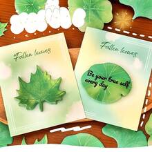 Creative Simulation Leaf Portable Sticky Notes, 30 Pieces Per Book, For Reminders And Messages. You Can Choose From Cute Maple Leaf/Ginkgo Four-Leaf Clover Lotus Designs