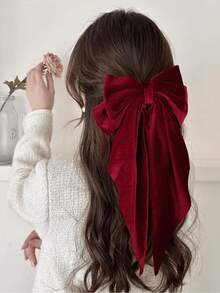 1/2 Pezzi Fermagli per capelli con fiocco in velluto, fiocco grande di moda e bellezza per le donne, velluto comodo per autunno e inverno, colore rosso borgogna, adatto per uso quotidiano, feste, viaggi, il miglior regalo, accessori per capelli, fermagli per capelli, mollette per capelli, accessori per capelli per la scuola