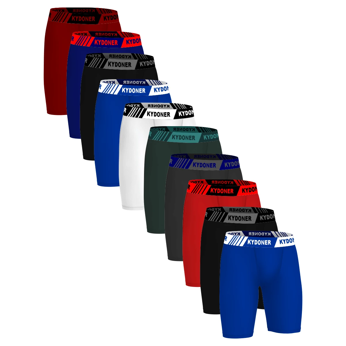 Kit Of 5 Long Leg Boxer Briefs, Microfiber, Adult, Cycling - Multicolor - View 1