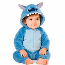 Disney Pack 3 Mameluco con gorro bordado sin pie Stitch, Pluto, Sulley - Multicolor - Ver 4