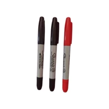 Sharpie 2/3/6/ 包二合一双头 Sharpie 永久性黑色细记号笔（0.9 毫米）和超细笔（0.5 毫米） - 速干防褪色记号笔，适用于木材、塑料、金属、纸张 - 艺术家绘画、办公书写、学校用品 - 彩色 - 查看 8