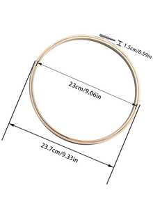 Adjustable Round Bamboo Embroidery Hoop, Double Circle Decorative Bamboo Embroidery Frame, Wooden Craft Embroidery Hoops For DIY Cross Stitch, Sewing Tools, Multiple Sizes - Apricot - View 11