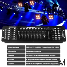 Mezcladora DJ Para Fiesta Discoteca Pub Club Nocturno Controladores Con Cables 1m driver Dmx 512 - Negro - Ver 6