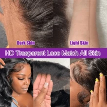 CEXXY 13x6 Brazilian Body Wave Lace Front Human Hair Wig For Women HD Transparent Lace Pre-Plocked With Baby Hair Natural Hairline Deep Part 180 Density Full Thick Body Wave Lace Front Wig Human Hair Beginner Friendly Easy Installation, Glueless Lace Wig Human Hair 7x5 Upgrade Large Lace Closure Wig No Glue Needed Breathable Cap Comfortable Fit Daily Wear, 360 Full Lace Wig Human Hair For Ponytail Bun High Pony Updo Braiding Versatile Hairstyles Protective Styles, Body Wave Human Hair Lace Front Wig Realistic Scalp Look Soft Natural, Brazilian Human Hair Wigs For Women Salon Quality Heat Resistant Restyle Curl Straight Dye, Glueless Wigs Human Body Wave Lace Front - SPure Natural - 查看 5