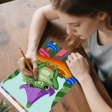 A4 Hardcover Digital Coloring Book - 20 Single-Sided Printed Pages, Leisure & Entertainment, Meditation - Perfect Gift For Holidays, Birthdays, Halloween, Thanksgiving, Valentine's Day, Ramadan And Christmas - Fun & Creative, Suitable For Beginners, Includes Animal Patterns