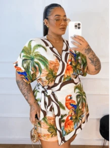 Macaquinho Plus Size  Arara