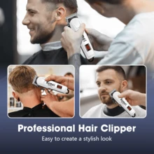 Kemei KM-PG809A/KM-232 Electric Hair Clipper Men's Professional Wireless Electric Hair Clipper/Beard Trimmer Rechargeable Hair Cutting Machine With Adjustable Hair Cutting Accessories Suitable For Home Travel And Barbershops