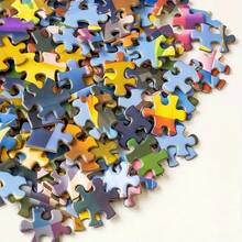 500 片圣诞火车场景拼图，鲜艳的混色纸质拼图，成人 DIY 减压智力挑战游戏，家庭互动娱乐拼图，DIY 家庭办公室装饰（无框），生日、万圣节、圣诞节、新年的理想智力游戏礼物