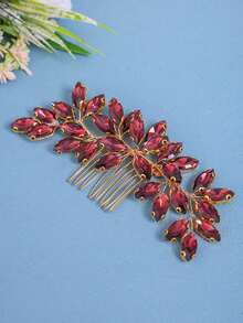 1pc Elegant Crystal Women's Hair Comb, Rhinestone Hair Accessory, Romantic Bridal Wedding Headpiece, Princess Party Decoration