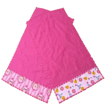 Toalhas de Boca e Ombro Bebê Tecido Felpudo Colorido Conforto e Estilo Kit 5 Unidades - Rosa chiclete - Visão 5