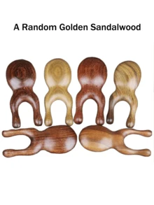 木制蘑菇按摩器手动木制按摩工具，木制蘑菇按摩工具，肌肉紧张，局部脂肪刮擦，全身使用，实用按摩工具。 - 原木色 - 查看 13