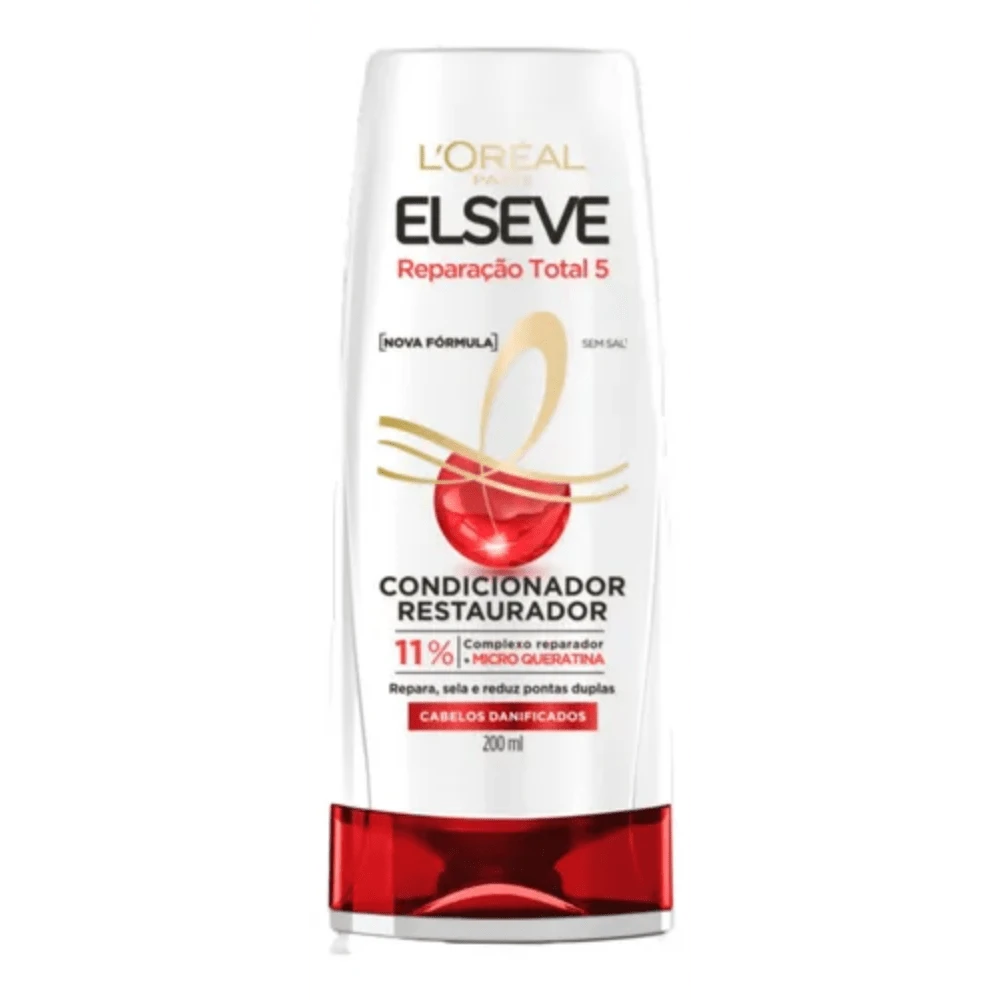 Condicionador Reparação Total 5+ Elseve 200ml - Branco - Visão 1