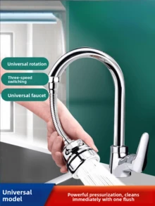 360° Swivel Kitchen Faucet Extender, Water Splash Proof Faucet Extension, Universal Tap Aerator Filter - Multicolor - View 9