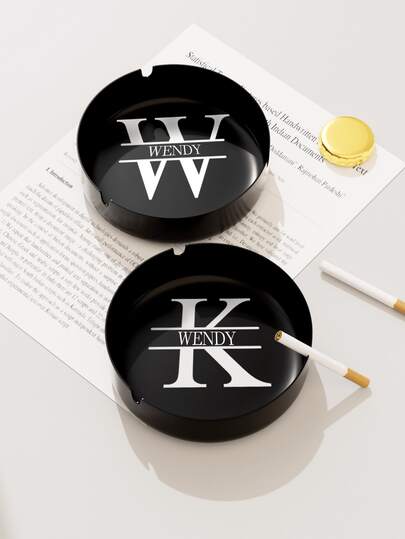 Customized Stainless Steel Ashtray With Personalized Laser Engraving - Vintage Circular Design For Bars, Hotels, Cafes, Weddings And Parties - Perfect For Corporate Brands And Creative Gifts