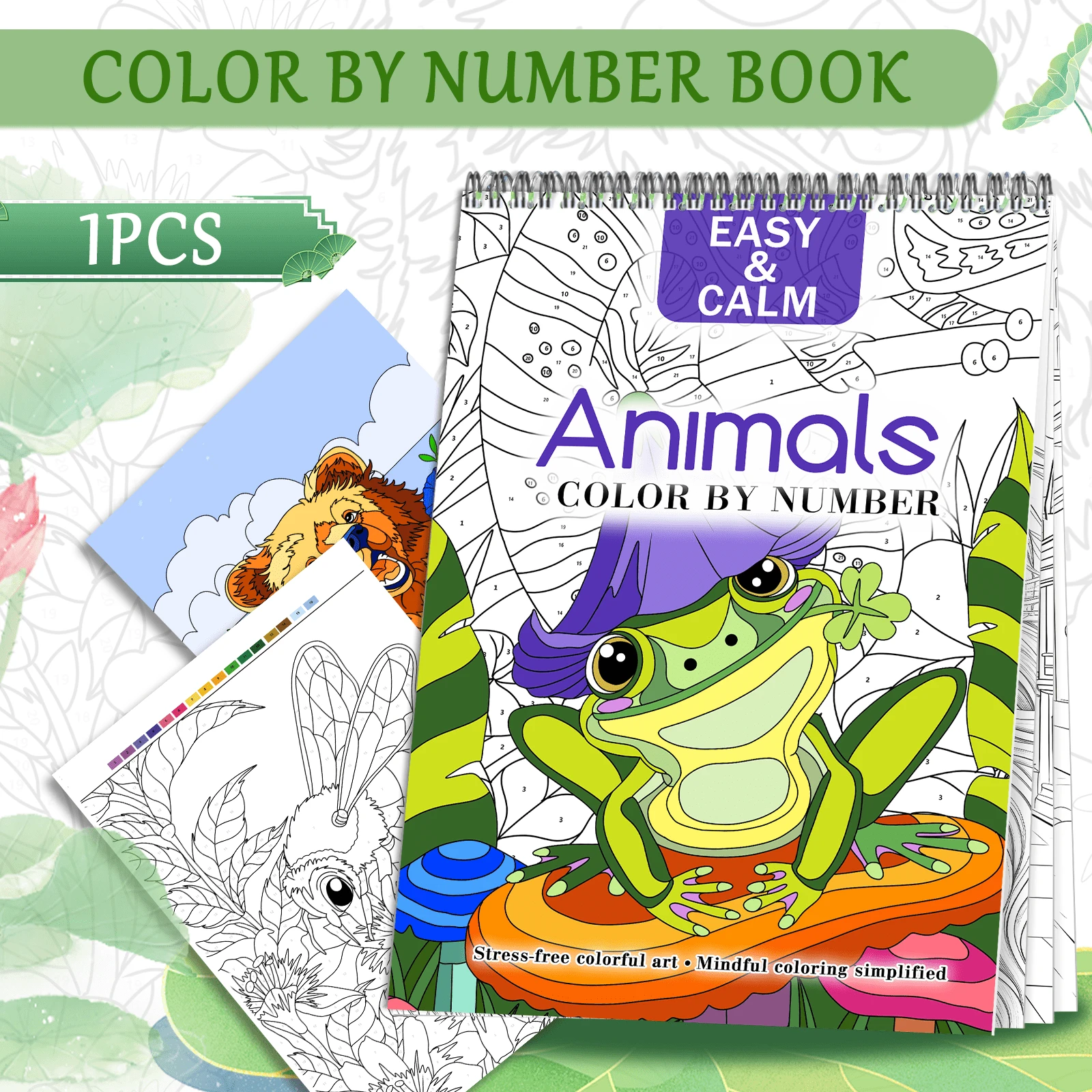 A4 Hardcover Digital Coloring Book - 20 Single-Sided Printed Pages, Leisure & Entertainment, Meditation - Perfect Gift For Holidays, Birthdays, Halloween, Thanksgiving, Valentine's Day, Ramadan And Christmas - Fun & Creative, Suitable For Beginners, Includes Animal Patterns