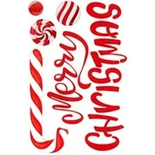 Weihnachts-Lebkuchenmann Zuckerstange Fröhliche Weihnachten Muster Statische Abziehbilder, einfach anzubringen und ohne Kleber zu entfernen, geeignet für Einkaufszentren, Büros, Wohnzimmer, Esszimmer, Schlafzimmer, glatte Glasoberflächen