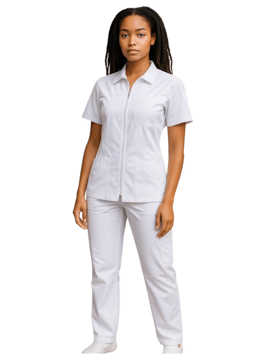 SOULMATE Lucas White Lady's Surgical Pajamas - 白色 - 查看 1