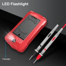 HYTAIS [Smart Multimeter] Smart Digital Multimeter, Bulit-In Battery True , Auto-Ranging Voltmeter For Voltage, Current, Capacitance, Resistance, Duty Cycle & Temperature Testing, 6000 Counts, Black ABS Case, Color LCD Display, Professional Electrical Tester - Red - View 10