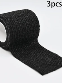 3 Rolls Self-Adhesive Elastic Bandage - Elastic Sports Tape, Available In Multiple Colors And Sizes, Suitable For Wrist, Ankle, Finger And Toe Support, Ideal Fitness Accessory For Sports And Outdoor Activities, Can Be Used With Nude Sports Tape And Medical Gauze For Secure Fixation And Injury Prevention.