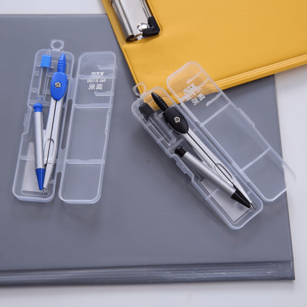 Back To School Compass 2-PieceSet, Student Geometry DrawingTools, Math Class Essential Supplieswith Portable Case