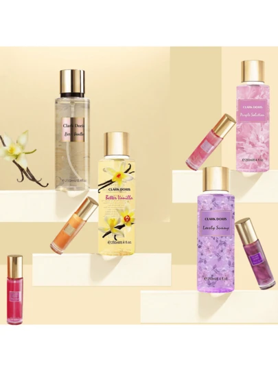 1 Bottle 250ml/1 Bottle 10ml Vanilla Scented Air Freshener, Ideal Gift For Family, Friends And Mother, Suitable For Bathroom, Kitchen, Bedroom, Wardrobe, Etc., Can Be Directly Sprayed, Random Shipment Of New And Old Versions