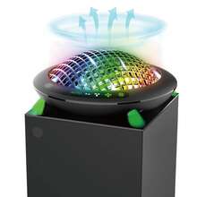 Ventilador de refrigeración para  Series X con 11 luces RGB, sistema de refrigeración automático, velocidad del ventilador ajustable según la temperatura para la consola  Series X, accesorios de ventilador de refrigeración eficientes, bajo nivel de ruido, 3 velocidades, puerto USB, tema estilo OVNI. - Negro - Ver 7
