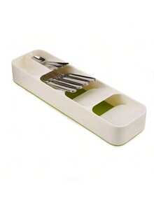 1pc Kitchen Split Knife And Fork Spoon Storage Box Tableware Storage Organizer Drawer Storage Box, Used For Home/Kitchen/Hotel Restaurant Drawers, Dining Tables, Banquets, Dinners, Events Holidays And Other Dining Spoon Fork Chopsticks And Other Storage - Multicolor - View 5