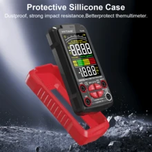 HYTAIS Digital Multimeter, Built-In Battery, Auto-Range Voltage Tester, Measures Voltage, Current, Capacitance, Resistance, Duty Cycle And Temperature, 6000 Counts, Black ABS Housing, Color LCD Display, Professional Electrical Test Instrument - Red - View 7