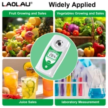 L.A.OL.A.U 1pc Digital Refractometer Brix Meter Sugar Content Measuring Instrument Fruit Juice Beverage Wine Beer 0-32% Range