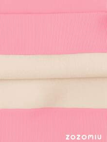 Sudadera Rosa De Algodón con Capucha Ajustable y Forro Afelpado Blanco de Estilo Femenino, Juvenil y Confortable para Mujer - Rosa - Ver 5