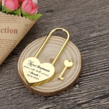Khóa hình trái tim thiết kế riêng, Khóa tình yêu cá nhân hóa, Khóa đôi, Quà cưới/đính hôn/kỷ niệm thiết kế riêng, Quà trăng mật, Quà Giáng sinh, Quà tặng cho nàng - Nhiều màu - Xem 4