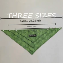 1pc Pet Scarf, Vintage Style Triangular Bandana For Dogs & Cats, Made Of Polyester