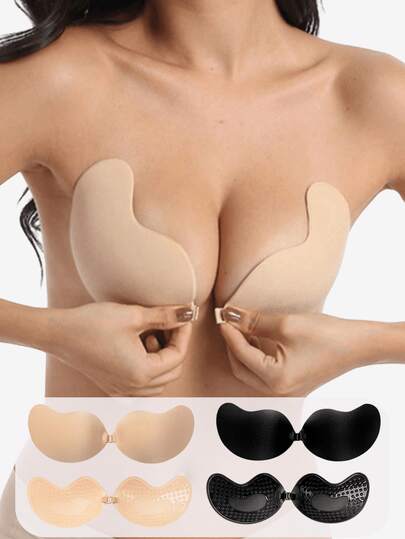 2pcs Invisible Mango Lift Bras, Strapless Bras, Suitable For Bridal Gowns, Spaghetti Strap Dresses, Bras - Suitable For Spaghetti Strap Dresses, Jumpsuits, Tight Pants