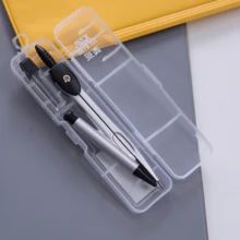 Juego de 2 piezas de compás para volver a la escuela, herramientas de dibujo geométrico para estudiantes, suministros esenciales para la clase de matemáticas con estuche portátil