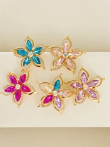 1pc Rhinestone Pentagram Brooch, Elegant Alloy Lapel Pin Accessory Jewelry Costume Accessories Bag Charms Office Accessories