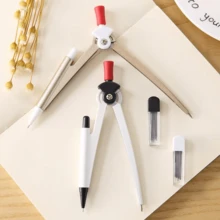 Back To School Compass 2-PieceSet, Student Geometry DrawingTools, Math Class Essential Supplieswith Portable Case