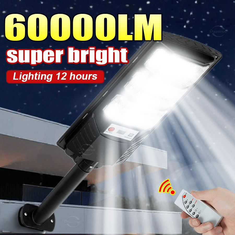 60000LM Outdoor Solar Lamp 200W Super Bright Solar LED Light IP67 Waterproof Street Lamp Outdoor Motion Sensor Solar Garden Lantern