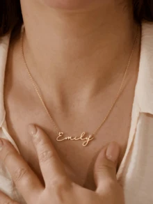 1 chiếc vòng cổ tên đơn giản tùy chỉnh, vòng cổ tên cá nhân mạ vàng 18K, quà tặng trang sức tên tùy chỉnh cho Ngày của Mẹ, sinh nhật gia đình, Giáng sinh, ngày lễ tình nhân - Nhiều màu 2 - Xem 4