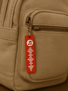 1个个性化Spotify代码钥匙扣，24种颜色可选，3D打印音乐礼品，可定制的个性化音乐礼物，适合生日、周年纪念日、情人节、婚礼或日常佩戴。